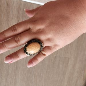 Oversized bronze ring